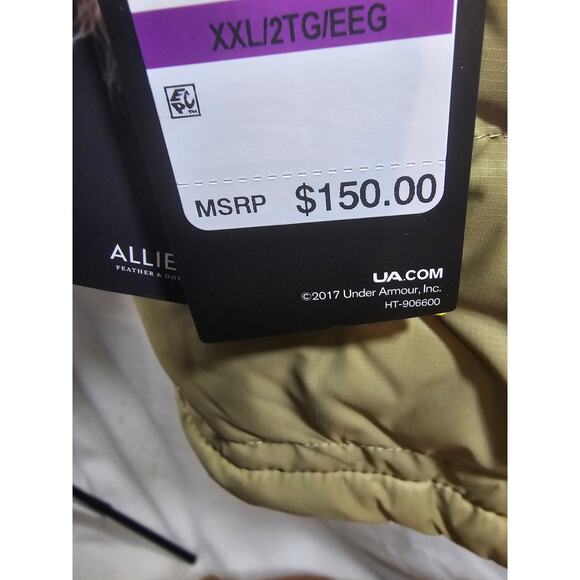 UNDER ARMOUR Down Puffer Hooded Jacket (1342738-331) Green, XXL - Picture 7 of 10